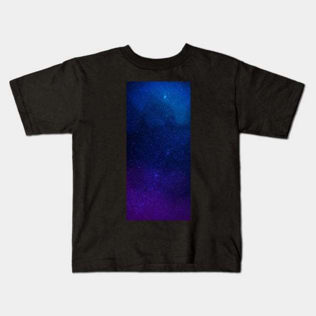 Blue Galaxy Kids T-Shirt by Dawaly